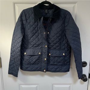 J. Crew Quilted Tack jacket navy Sz small